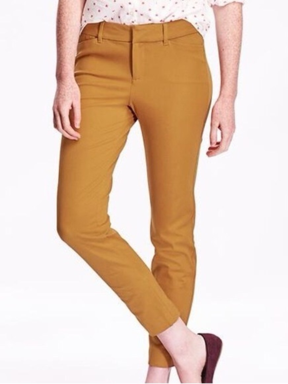 Old Navy Mid Rise Pixie Ankle Pants Mustard Yellow Size 6P